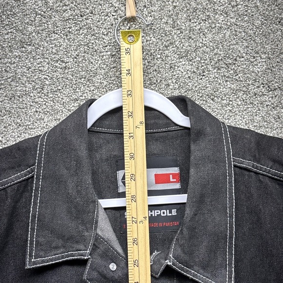 Southpole Vintage Mens LARGE Y2K 90s Denim Button Trucker Jacket Jnco Pocket EUC - Picture 13 of 16